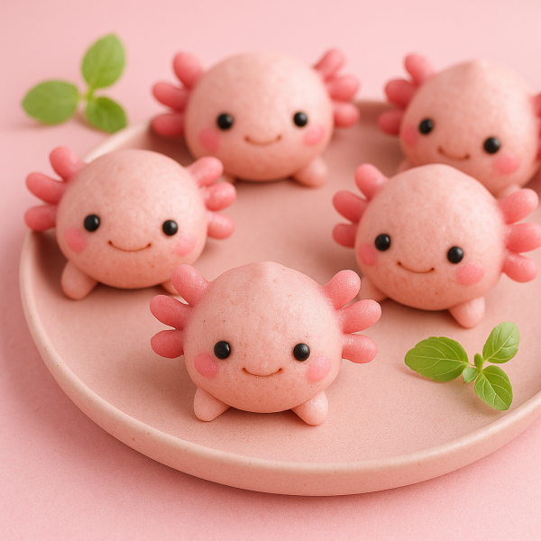 Axolotl Mantous fertig angerichtet