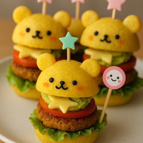Mini Burger die wie bärchen aussehen