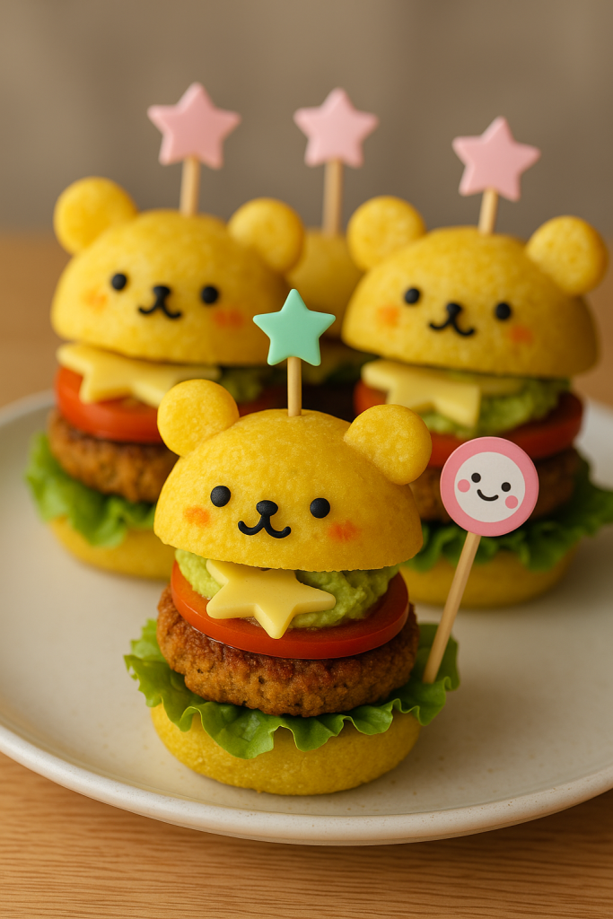 Mini Burger die wie bärchen aussehen